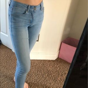 Garage light wash jeggings, size: 00